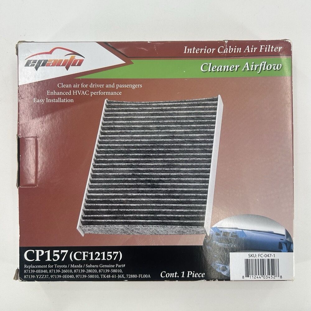 EPAuto CP157 Cf12157 Cabin Air Filter for Toyota, Subaru, Mazda Fast Shipping